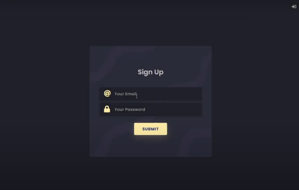 Simple Sign Up Form Navbar HTML CSS